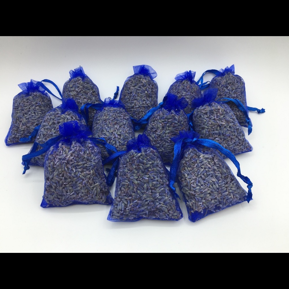 12 Blue Organic Lavender Sachet Potpourri Bags - Picture 4 of 5